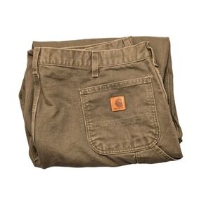 Carhartt B11 MOS Mens Loose Original Fit Carpenter Pants Khaki 44x34